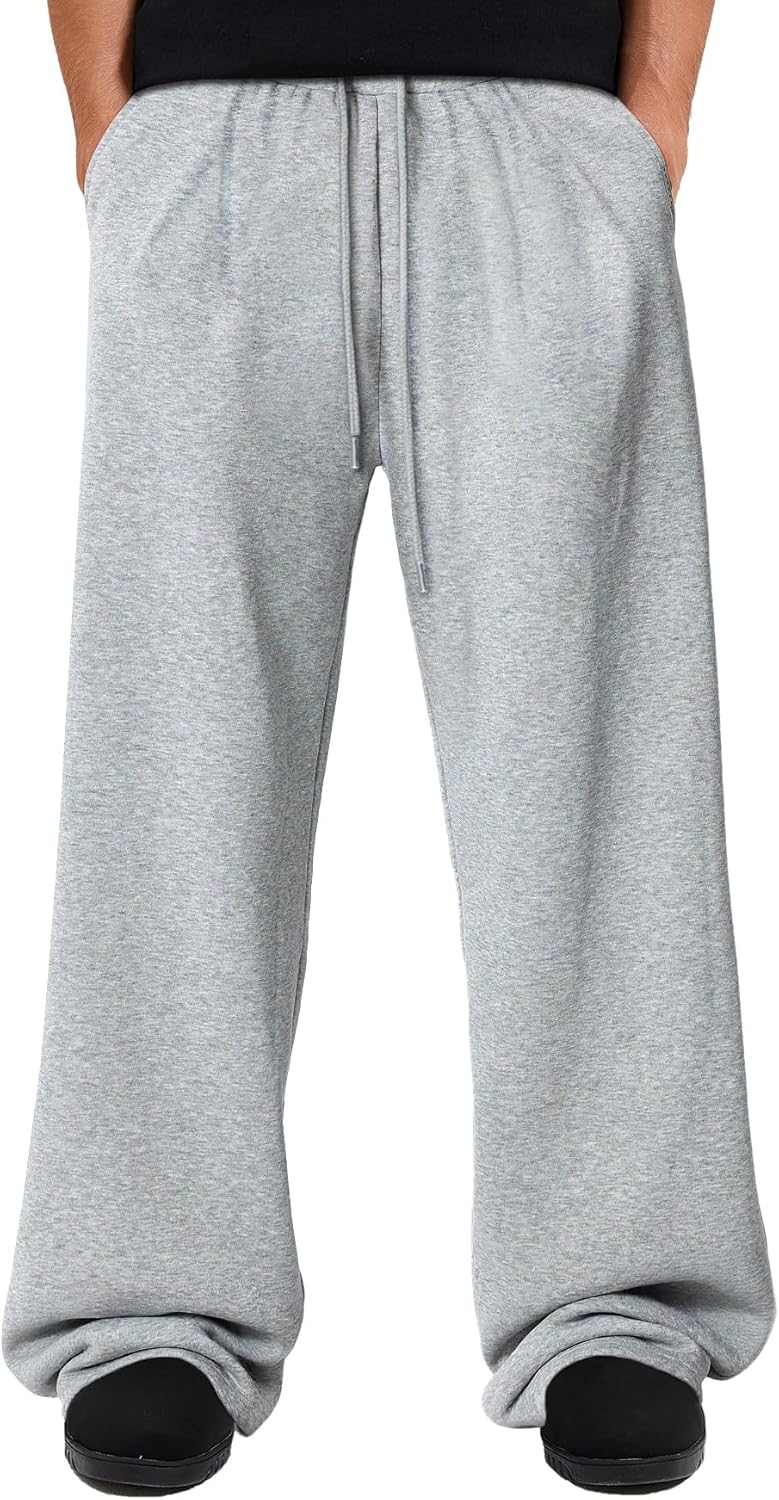 ZUGJAM Men's Baggy Sweatpants Wide Leg Lounge Sweat Pants with Pockets - Image 4